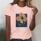 thumbnail image 2 of Tops Cortos para las Mujeres Blusas Impresas Manga Corta Cuello Redondo, Tops de Blusa para las Mujeres Primavera Verano Casual, 2 of 4