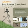 thumbnail image 2 of MUDDY Liberty - 16 Foot High Durable Extra-Wide Single Seater Foldable Outdoor Hunting Tripod Stand with 360-degree Flex Tek Seat & 2 Detachable Gear Bags, 300 Pound Maximum Capacity, 2 of 8