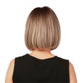 thumbnail image 2 of Pelucas con flequillo para mujer, peluca ondulada suelta de 33 cm, peluca de seda de alta temperatura, flequillo, cabello castaño liso con red rosa, peluca postiza, 2 of 5