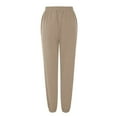 thumbnail image 4 of YDKZYMD Womens Sweatpants Short Beige Casual Drawstring Jogger Pants Elastic Waist Tie Dye Women's Sweatpants with Pockets and Straight Legs Cinch Bottom with Pockets Solid Color Baggy Pants, 4 of 6