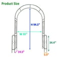thumbnail image 4 of Zateety  Metal Garden Arch W55'' x H94.5'' Garden Arbor Trellis Climbing Plants Support Rose Arch Outdoor Arch Black, 4 of 6