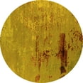 thumbnail image 1 of Ahgly Company Indoor Round Oriental Yellow Industrial Area Rugs, 7' Round, 1 of 4