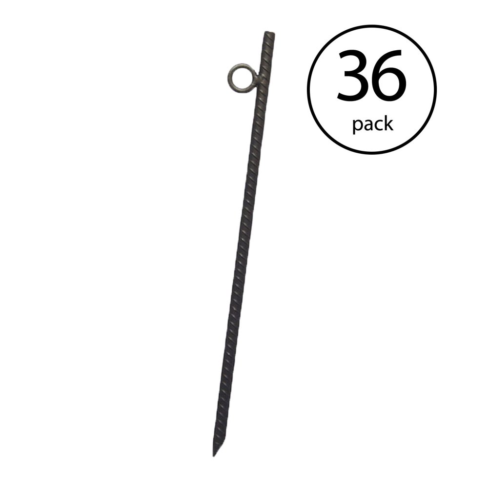 Yard Tuff Grip Rebar 18 Inch Steel Durable Tent Canopy Ground Stakes