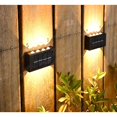 thumbnail image 2 of Lámpara de pared para exteriores IP65, luces solares impermeables para exteriores, para jardín, valla, Patio, garaje (luz cálida), 2 of 4