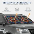 thumbnail image 4 of Disketp Vibrant Psychedelic Eye Pattern 2 Piece Windshield Sunshades,Folding Windshield Sun Shade for Car SUV Trucks Sedan,Blocks UV Rays Sun Visor Protector-Small, 4 of 6