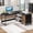 Black, variant on Tribesigns 59" L Shaped Computer Desk with Drawers, Wood Writing Table for Home Office, Gray