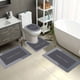 thumbnail image 5 of Juego de 4 alfombrillas de baño superabsorbentes, de secado rápido, lavables y antideslizantes para un suelo seguro, ideales para duchas en casa o en hoteles. Aestivo | Gris | AESTIVO, 5 of 7