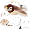 thumbnail image 1 of Juguetes Interactivos para Gatos, Pajarito Volador para Gatos con Sensor de Movimiento Y Sonido Realista,Juguetes Gato con Varita Juguete con Ventosa, Recargable por USB, 3 Modos,Juguete Gato, 1 of 8