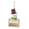 thumbnail image 3 of Porta dinero navideño,Portamonedas navideño con decoraciones colgantes,Colgante de árbol con clip para billetes de madera para Navidad,Clip de madera para billetes Muñeco de nieve navideño, 3 of 8