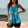 thumbnail image 4 of Birdeem Women Plus Size Print Bowknot Set Two-Piece Swimsuit Swimwear Shorts, 4 of 12