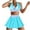 Blue-06, variant on DISKEBUISS Women's and Women's Plus Swimsuit Padded Bras & Swim Skirt Two-Piece Sets S-5XL