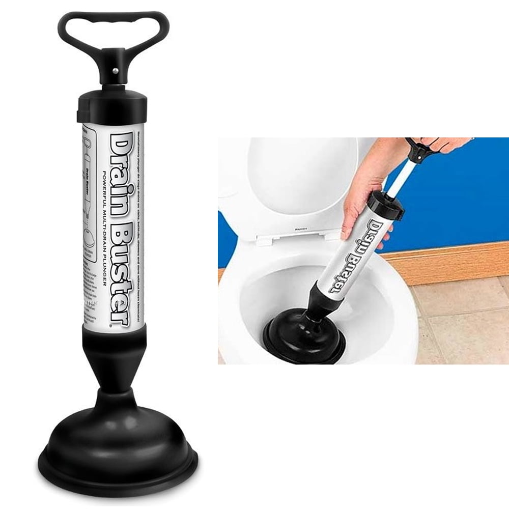 Powerful Drain Buster Plunger Cleaner Shower Bath Toilet Sink Pump Suction Tool