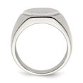 thumbnail image 2 of Auriga Fine Jewelry Stainless Steel Polished Signet Men's Ring Size 10, 2 of 7