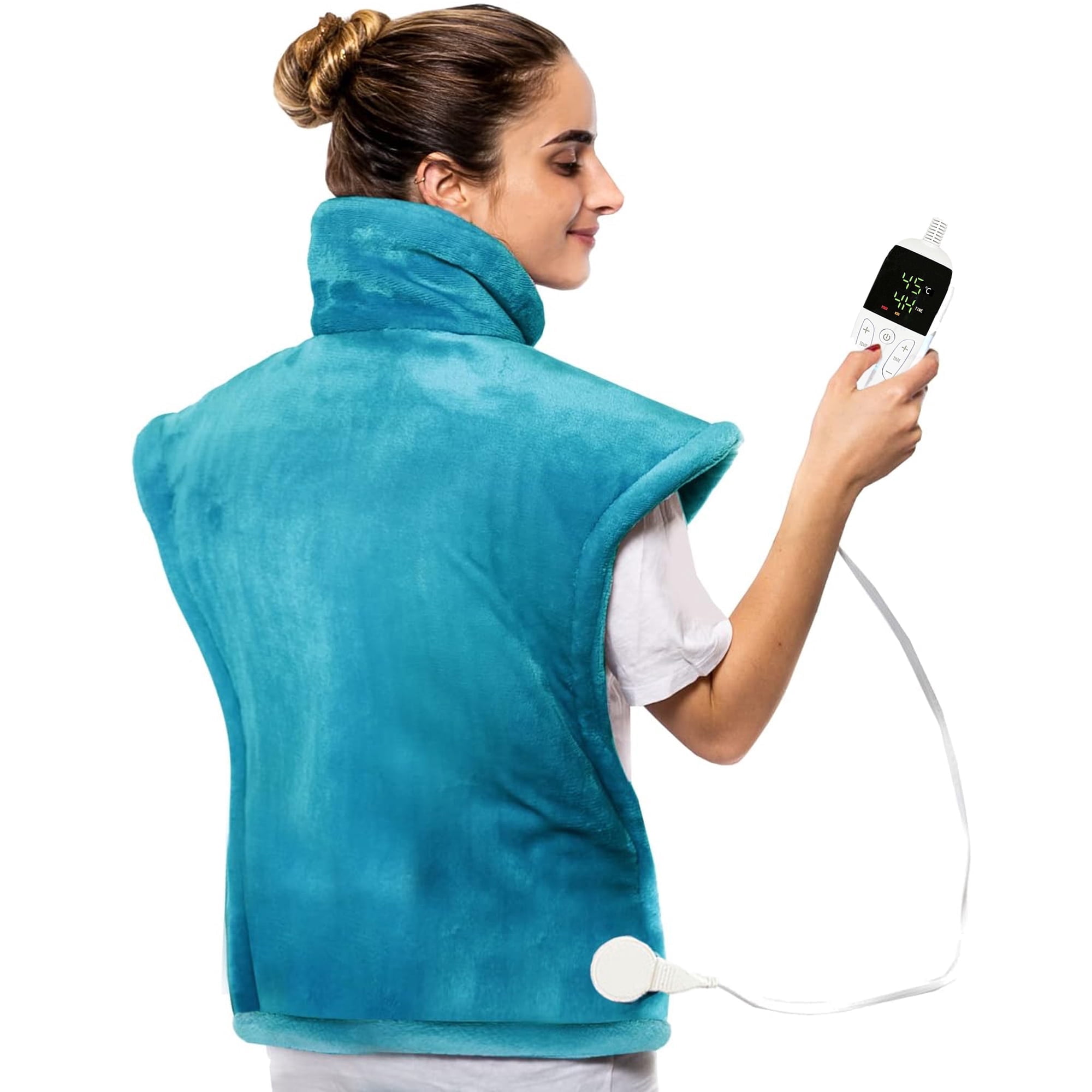 Gkcity 5 Heat Settings, 4 Auto-Off Timers Electric Heating Pad for Neck and Shoulders, 24"x33"
