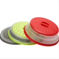 thumbnail image 1 of 2-En-1 Plegable Protector Salpicaduras de Microondas y Colador de Lavado de Vegetales la Última Cocina de Ahorro de Espacio, 1 of 7