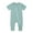 Blue Green, variant on Emy Dola Bamboo Viscose Baby Romper Short Sleeve Footless Pajamas 2 Way Zipper Summer Sleeper Jumpsuit 0-24 Months