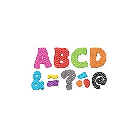 UPC: 0088231972136 | Teacher Created Resources Chevron 3  Magnetic Letters – Learning Theme/Subject – 67 (Letter) Shape – Magnetic – Chevron