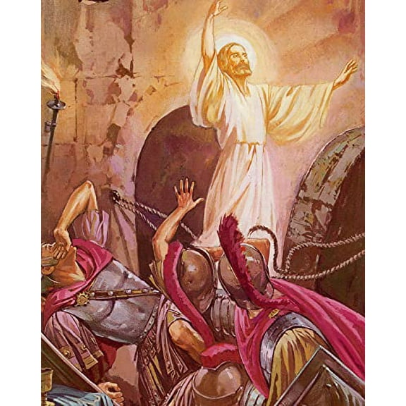 Catholic print picture - CHRIST RISEN P - 8" x 10" ready to be framed