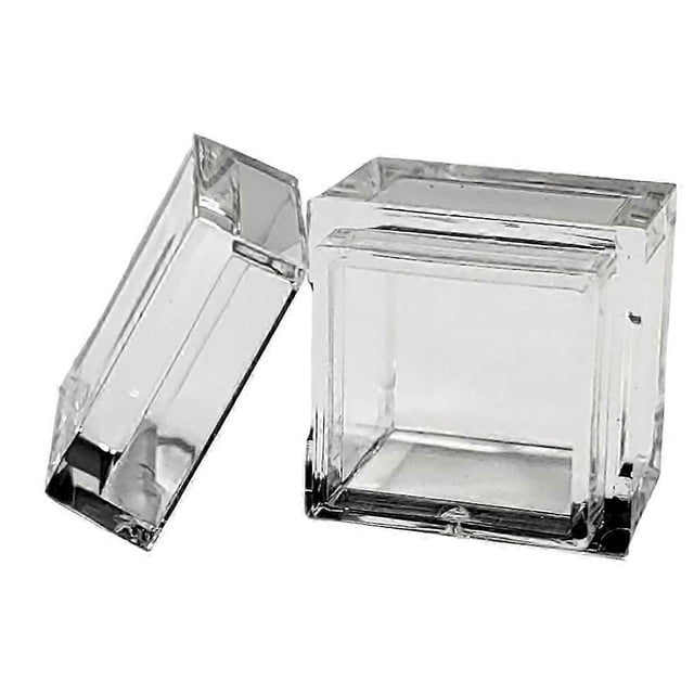 10Pcs Acrylic Box Trays for Elements Cubes Clear Case Periodic Table Bracket for Elements Collection