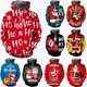 thumbnail image 2 of Sudadera con capucha con estampado 3D de Papá Noel para hombre, informal, de manga larga, nueva, sudaderas con capucha y sudaderas, jerséis de gran tamaño para hombre, 2 of 5