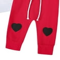 thumbnail image 5 of Glisme Girls Valentine'S Day Outfit 2Pcs Baby Toddlers Long Sleeves Tops Pants Two Piece Set Stylish Matching Set Size 5-6 Years Watermelon Red, 5 of 7