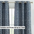 thumbnail image 2 of THD Avi Jacquard Slub Texture - Privacy Curtains with Grommet Lightweight Window Curtains Drapery Panels for Bedroom, Dining Room & Living Room, 2 Panels (37 x 84 Inch, Navy Blue), 2 of 7