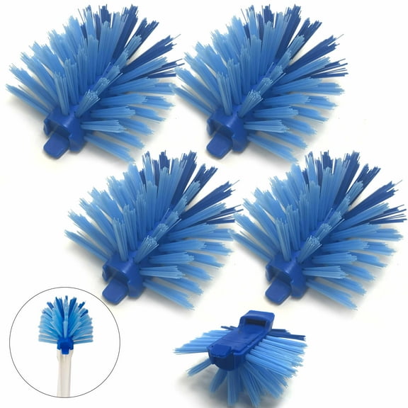 4 Pc Dish Cleaning Dishwand Head Refills Scrub Sponge Brush Replacement Bristles