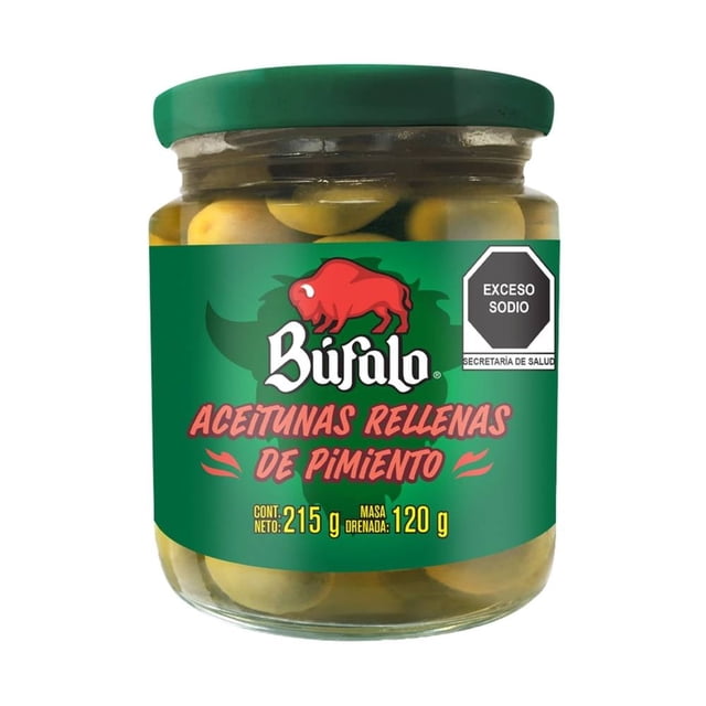 Aceitunas Búfalo rellenas de pimiento 215 g