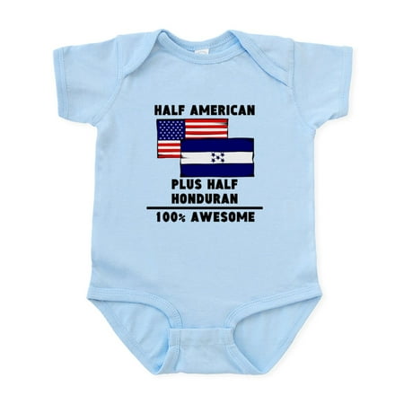 

CafePress - Half Honduran 100% Awesome Body Suit - Baby Light Bodysuit Size Newborn - 24 Months
