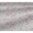 thumbnail image 5 of oneOone Viscose Jersey Rose Pink Fabric Leaves & Flower Sewing Fabric By The Yard Printed Diy Clothing Sewing Supplies 60 Inch Wide, 5 of 5