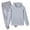A01-Grey, variant on Caqnni Girls Sweatsuit: Durable, Easy-to-Clean Hoodie and Pants for Active Play and Creative Messy Fun(A01-Navy,5-6)