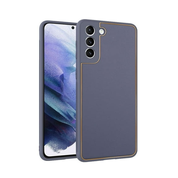 Leather Case Compatible with Samsung Galaxy S23 Plating Anti-scratch Business Case-Purple