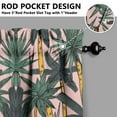 thumbnail image 5 of Vibrant Kitchen Curtains Set, Rod Pocket Tier and Valance, Tropical Palm Trees and Boho Style Kitchen Curtains, 5 of 6