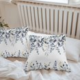 thumbnail image 6 of Teal Gray Eucalyptus Leaves Throw Pillow Covers 16x16 Inch Set of 2, Farmhouse Botanical Watercolor Waterproof Outdoor Pillow Covers, Decorative Cushion Pillowcases for Couch, Sofa, Bed, Patio, 6 of 9
