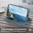 thumbnail image 4 of JETech Wallet Case for iPhone 15 Pro Max 6.7-Inch, Shockproof PU Leather Magnetic Flip Cover with Card Holder, Stand Feature and Full Camera Protection (Blue Titanium), 4 of 6