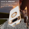 thumbnail image 6 of for Google Pixel 8 Case with Ring Holder Magnetic Aesthetic Google Pixel 8 Phone Case Silicone Soft TPU Thin White Cover 360° Rotatable Metal Kickstand (White), 6 of 14