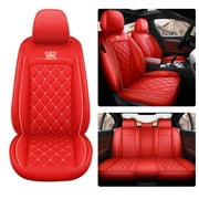 Maidao Car Seat Covers Universal Fit for Land Rover for Range Rover Velar 2017-Present 5 Seats Water Resistant Front Rear Cushion Protector Red