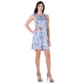 thumbnail image 2 of Baby Blue Floral Sleeveless Mini Shift Dress, 2 of 4