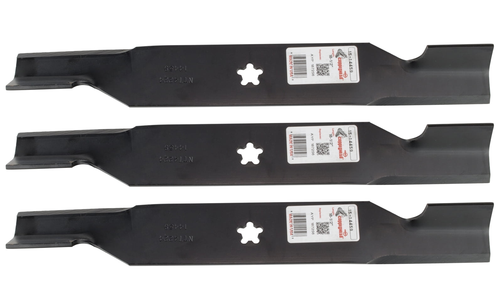 Mower Blades for 54" Craftsman Poulan Deck 187254 187256 532187256 Set of 3 