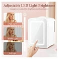 thumbnail image 3 of Skincare Mini Fridge with LED Mirror, 4L Makeup Refrigerator for Skincare, Cosmetics, Drinks - Portable Small Fridge for Bedroom, Dorm, Office, 3 of 7
