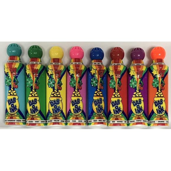 Juego completo de minipuntas Dab-O-Ink de Bingo Dauber, 45 ml, 8 colores