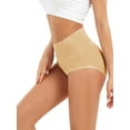 thumbnail image 6 of 4 Pack Womens High Waist Cotton Briefs Sexy Lace Underwear C-Section Recovery Soft Stretch Panties Hipster Underwear Brief, 6 of 8