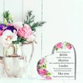 thumbnail image 4 of Boss Lady Gifts for Women Acrylic Boss Lady Office Desk Decor Inspirational Quotes Boss Birthday Gifts Boss Appreciation Keepsake and Paperweight for Female Leader (Flower), 4 of 7