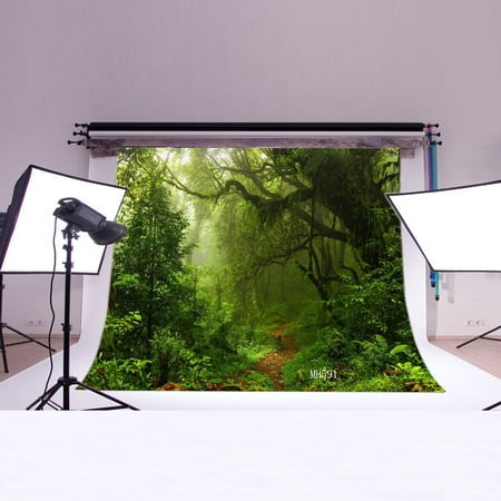 HelloDecor Polyester Fabric 7x5ft Enchanted Forest Photography Backdrops Studio Background Photo Backdrop Studio Props