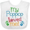 thumbnail image 3 of Inktastic My Poppop Loves Me Grandchild Boys or Girls Baby Bib, 3 of 4