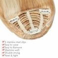 thumbnail image 3 of Benehair Clip In Hair Bangs Thick Neat Bangs 100% Real Remy Human Hair Extensions Fringes Hairpiece Highlight Blonde Woman 3 Clips, 3 of 10