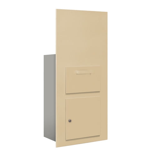 Collection Unit - for 7 Door High 4B+ Mailbox Units - Sandstone - Front Loading - Private Access