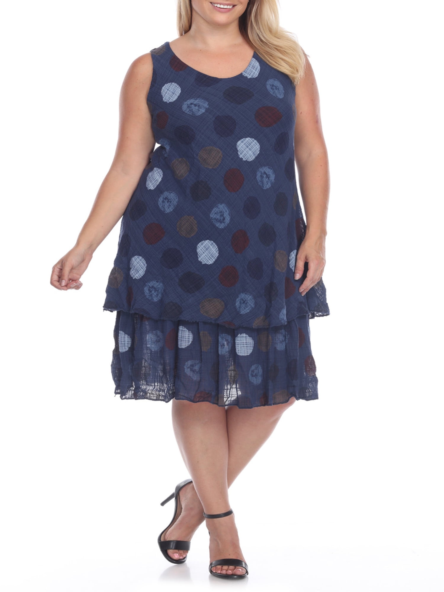 Simply Couture Womens Plus Size Tiered Large Dot Angola | Ubuy