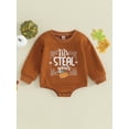 thumbnail image 2 of Bslissey Newborn Baby Boys Halloween Romper Long Sleeve Letter Pumpkin Print Onesie Bodysuit Infant Toddler Casual Jumpsuit for Daily 0-24 Months, 2 of 9