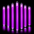thumbnail image 1 of Glow Fever Bulk 100ct 6" Glow in The Dark Sticks End Caps with Lanyards Included for Party Supplies Festivals Raves Birthday Wedding (Purple), 1 of 5